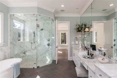 No matter the number of bathrooms in your house, the master suite deserves the grandest (and dreamiest!) look. 68 Gray Bathroom Ideas (Photos) - Page 2 - Home Stratosphere