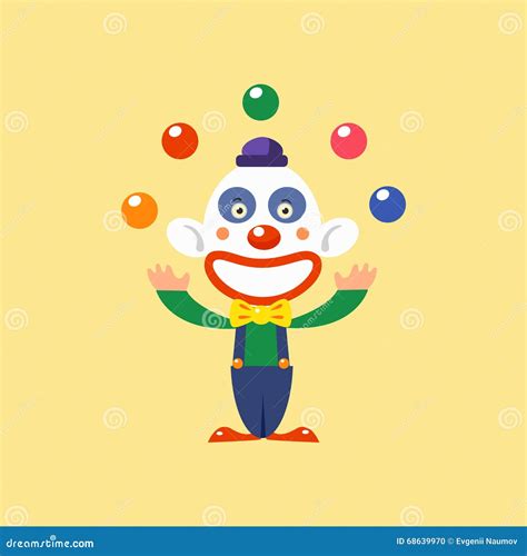 Joyful Clown Juggling Stock Vector Illustration Of Humor 68639970