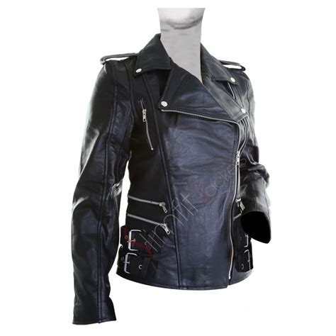 Brando Women Black Motorcycle Leather Jacket