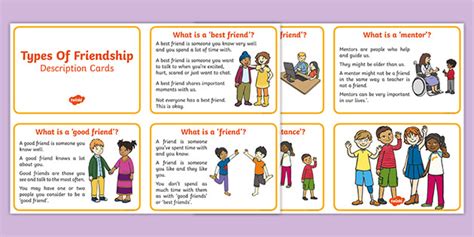 Types Of Friendship Cards Teaching About Friendship