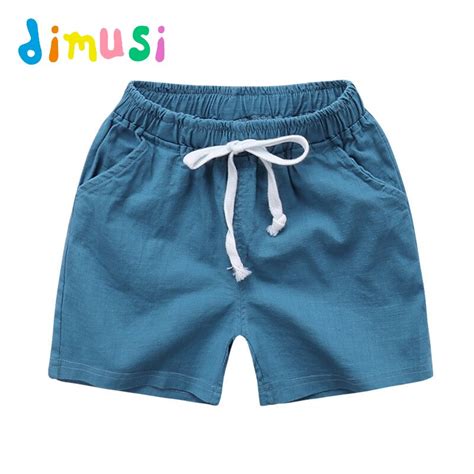 Dimusi Summer Boys Beach Shorts Summer Cotton Shorts For Boys Solid