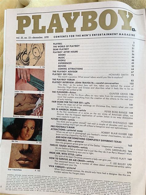 Playboy Magazine December 1978 John Travolta Farrah Fawcett Ebay