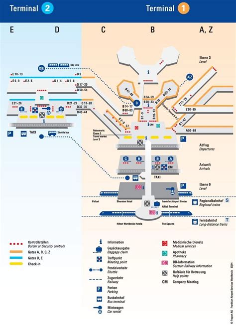 Frankfurt Airport Terminal Map Frankfurt Germany Airport Airport Map