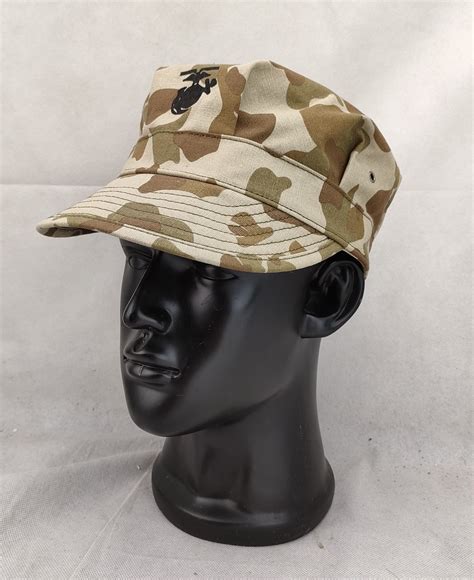 Reenactment Military Ww2 Us Hbt Utility Cap Vintage Usmc Pacific