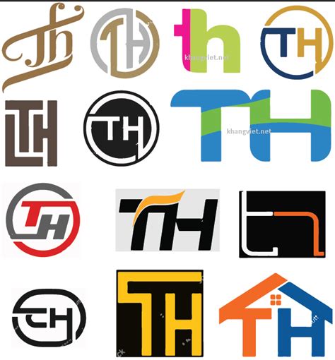 Logo Chữ T Và H Cách điệu đẹp Thiết Kế Web Logo Danh Thiếp đẹp