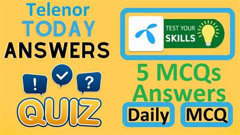Telenor Quiz Answers Today 2024 Update