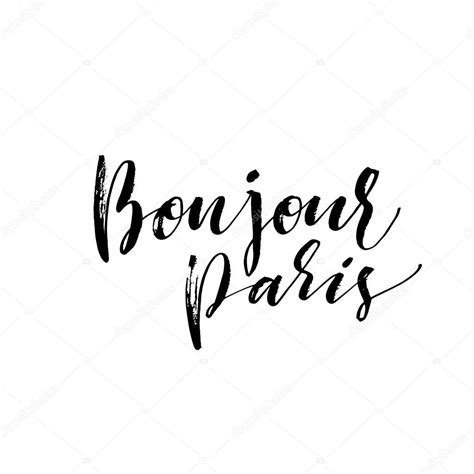 Bonjour Paris Phrase — Stock Vector © Gevko93 112302154