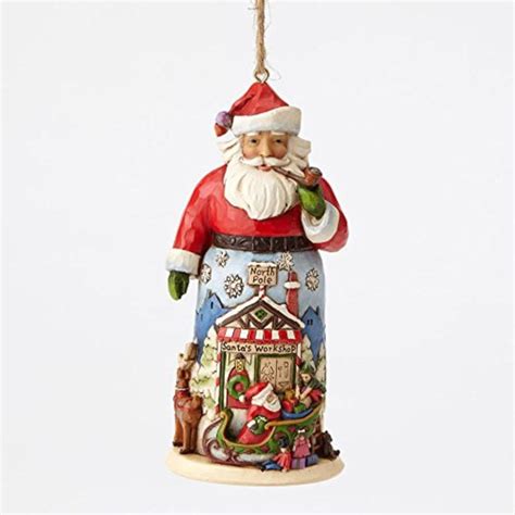 Jim Shore Hwc Santa With Sleigh And Reindeer Ornament Enesco By Enesco