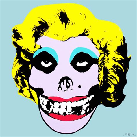 Marilyn Misfits Skull 24 X 24 Giclee Print Of Original Etsy