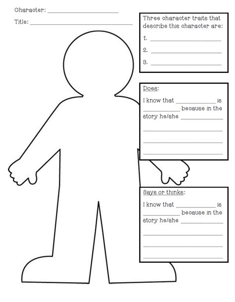 Character Development Worksheet 5th Grade