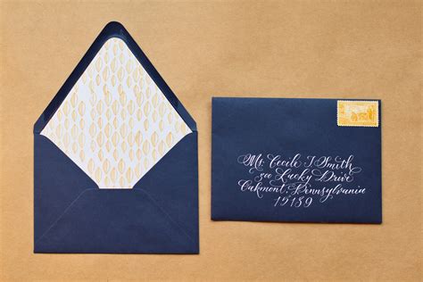 Make sure not to rip apart the envelope. DIY Rubber Stamp Pattern Envelope Liners