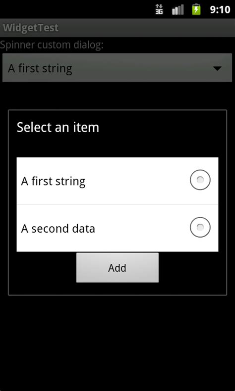 Getting Grip On Android Custom Spinner Dialog