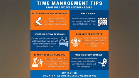 Time Management Tips From Your Student Advisory Board Uw Platteville News
