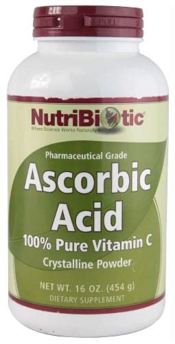 Nutribiotic Ascorbic Acid 100 Pure Vitamin C Powder 16 Oz Kroger