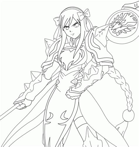 Fairy Tail Erza Coloring Pages Sketch Coloring Page Dibujos Dibujos