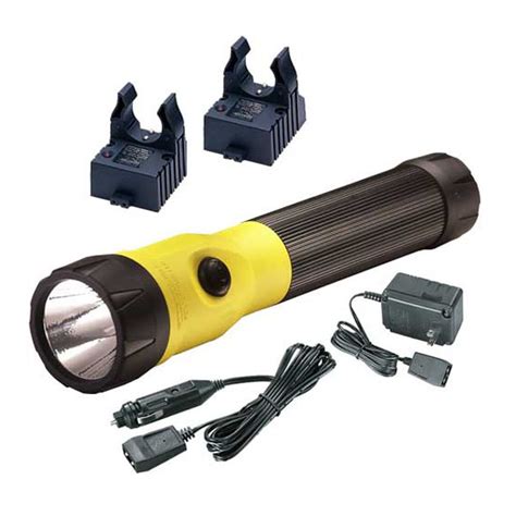 Streamlight Polystinger Led With 120v Ac12v Dc Chargers Yellow Nicd