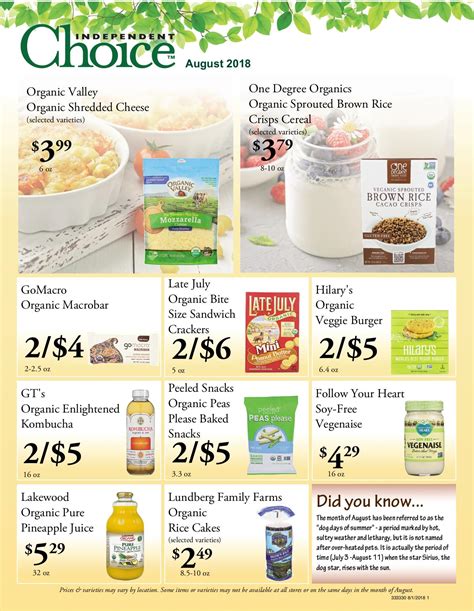 We won't stock anything that we wouldn't gladly have in our own homes. Sales Flyer | Sunrise Health Foods