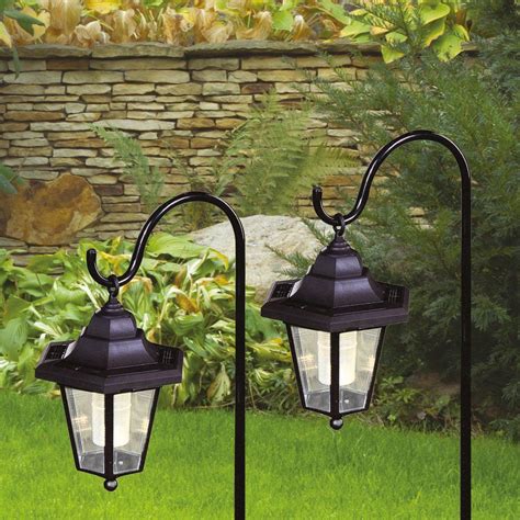 2 X Solar Classic Led Shepherd Hanging Garden Lanterns Coach Outdoor Lamp Lights 5050456787159