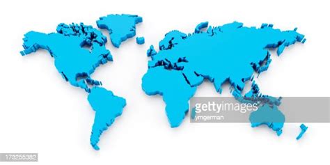 Detail 3d World Map Isolated On White Stock Photo Getty Images