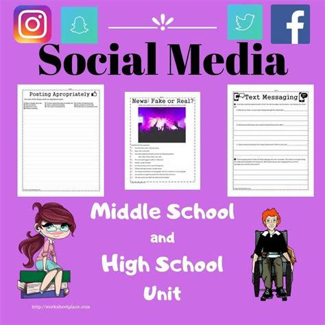 Social Media Social Media Worksheet Media Literacy Activities