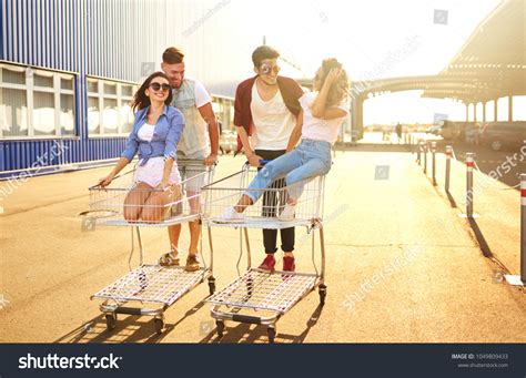 Group Happy Young People Having Fun Stock Photo 1049809433 Shutterstock