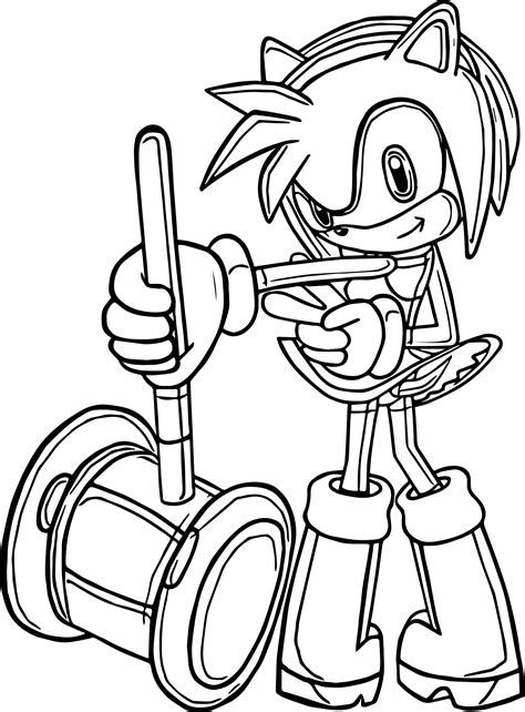 Amy Sonic Coloring Pages At Free Printable Colorings