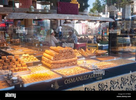 Istanbul Turkey Desserts And Pastries On Display Stock Photo Alamy