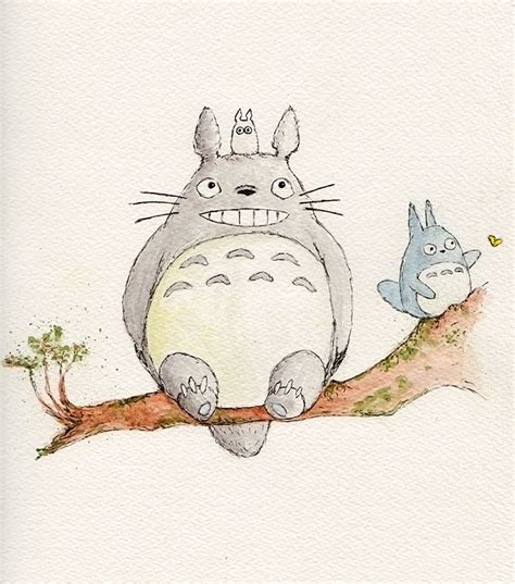 My Neighbor Totoro Watercolour On Behance Totoro Drawing Totoro Art Ghibli Artwork