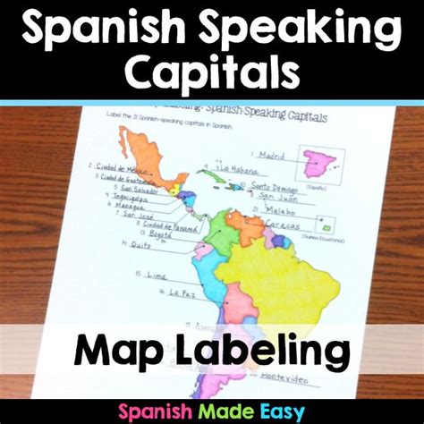 Spanish Speaking Countries Map And Capitals