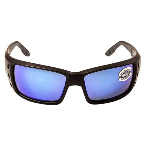costa permit polarized sunglasses costa 580 glass lens matte black blue mirror one size men