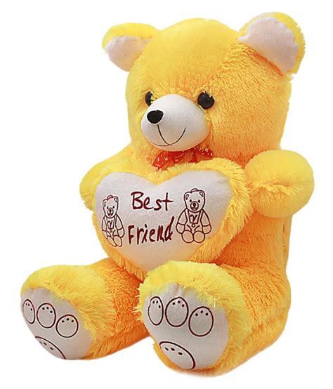 Alisha Toys Cute Yellow Fur With Heart Teddy Bear 70 Cm Buy Alisha