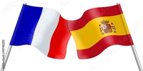 Flags France And Spain Photo Libre De Droits Sur La Banque Dimages