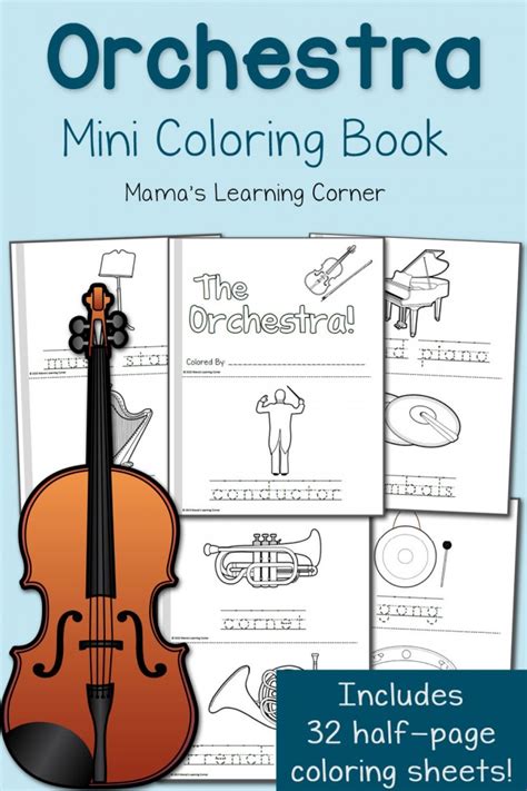 Perfect length for small table top christmas trees, doll houses, around small windows and door wreaths, inside wine bottles, inside glass blocks, etc. Orchestra Coloring Pages - Mamas Learning Corner