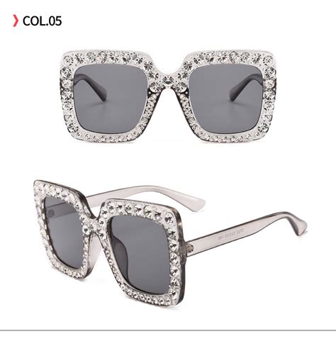 Wholesale Cheap Women Oversized Bling Rhinestone Crystal Sunglasses From China Supplier