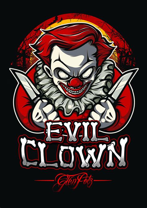 Angry Animals Graffiti Doodles Game Logo Design Evil Clowns Creepy