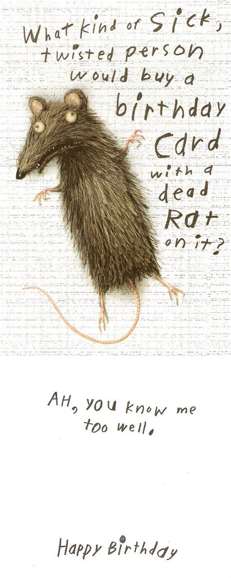 Rat Birthday Card Cute Animals Fancy Rat Rats