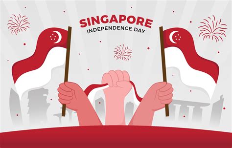 Singapore Independence Day Concept 3100378 Vector Art At Vecteezy
