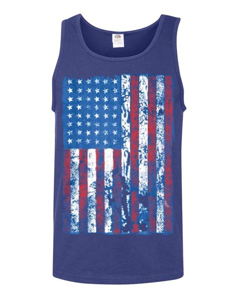 Distressed American Flag Usa Patriotic Clothing Mens Tank Top T Shirt