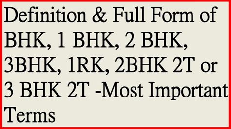 Full Form Of Bhk What Is Bhk1 Bhk 2 Bhk 3 Bhk 4 Bhk 1 Rk 15