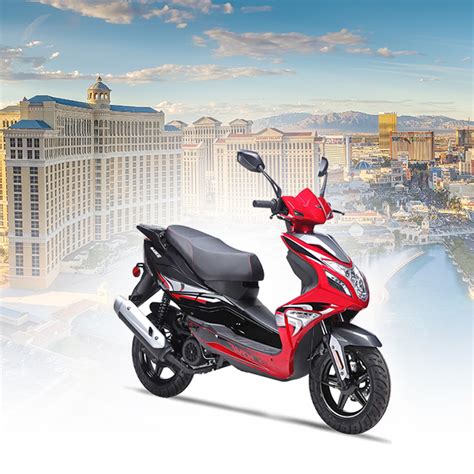 I really want to rent him a scooter so we can easily. Explore Las Vegas on a 150cc Scooter