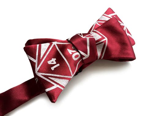 D20 Dice Bow Tie Dungeons And Dragons Inspired Rpg T Etsy