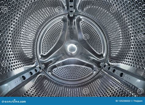 Inside The Front Load Washer Stock Photo Image Of Drum Stainless