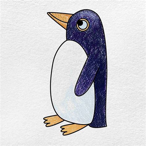 How To Draw A Penguin With A Pencil Step By Step Drawing Tutorial Mse