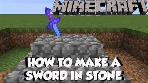 Minecraft Sword in Stone Tutorial: How to Build a Sword in Stone