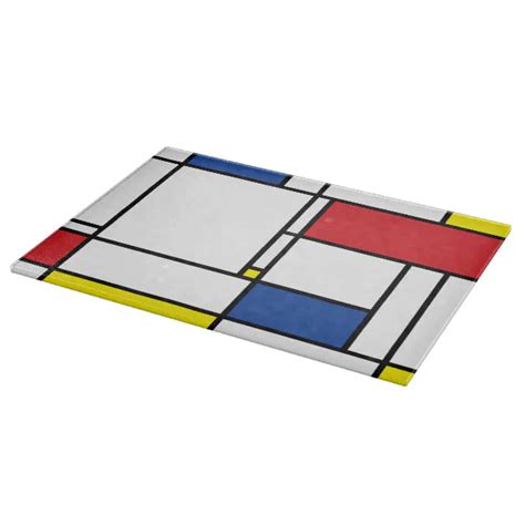 Mondrian Minimalist Geometric De Stijl Modern Art Cutting Board Zazzle