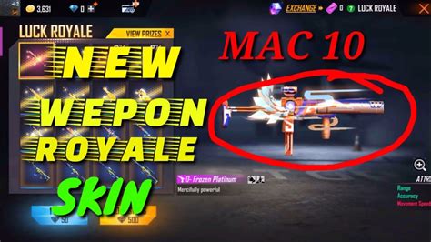 New Weapon Royale Gun Skin Mac10 Garena Free Fire Weapon Royale