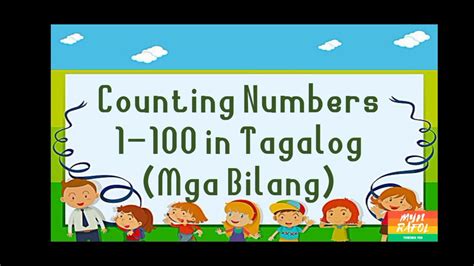 Counting Numbers 1 100 In Tagalog Mga Bilang Youtube