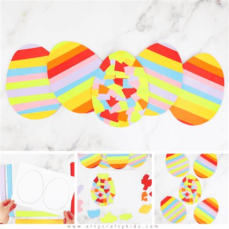 Easy Rainbow Easter Egg Craft Arty Crafty Kids