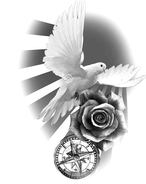 Rose and doves are quite a romanticized version of a normal dove tattoo. Pin on pew