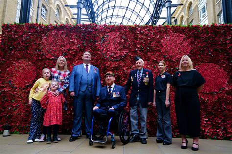 Royal British Legion Unveil Wall Of Poppies To Launch The Annual Poppy Appeal